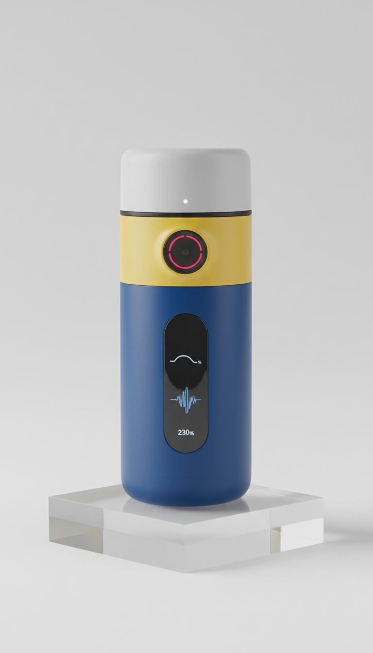 Botella inteligente con sensor digital de hidratación