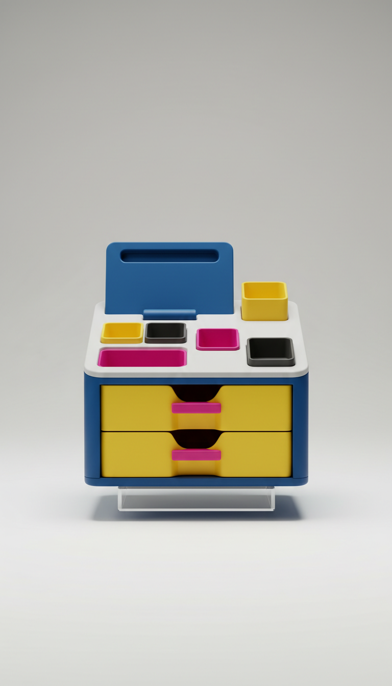 Organizador compacto con múltiples compartimentos